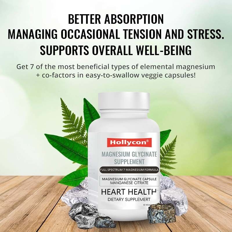 OEM Suplemento de Glicinato de Magnesio Sueño Músculo Salud del Corazón Magnesio Complejo Citrato de Manganeso Magnesio Glicinato Cápsula