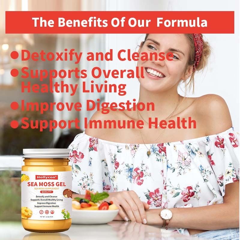 OEM Nutrición Seamos crudos Desintoxican y limpian ricos en minerales Proteínas Vitaminas Salud Musgo marino Gel de musgo marino