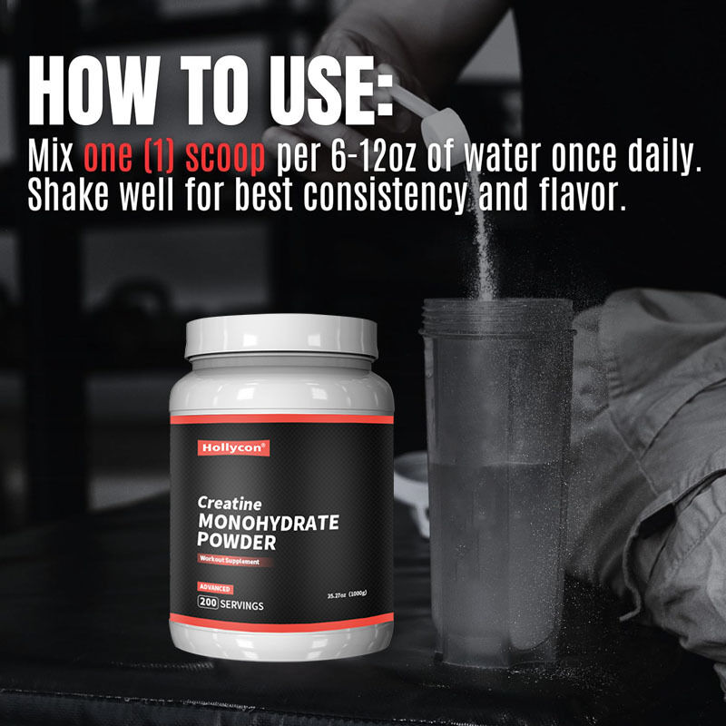 OEM Micronized Pre Workout Post Workout Supplement para hombres y mujeres Apoyo energético Fácil de mezclar Creatina en polvo de monohidrato