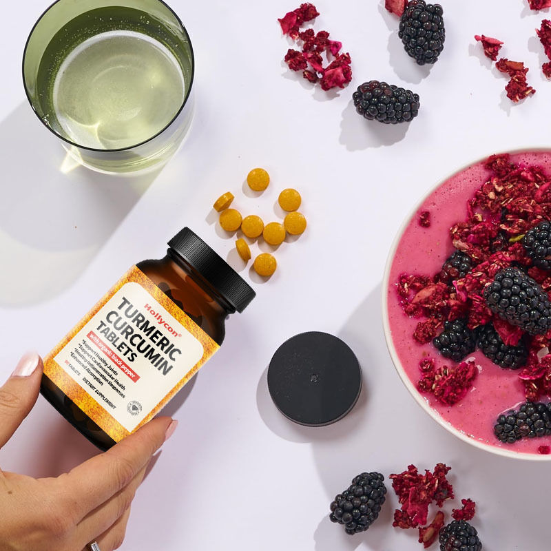 Suplemento de curcumina de cúrcuma orgánica OEM 1350 mg cada uno, soporte natural para las articulaciones, pimienta negra para la absorción, tableta de curcumina de cúrcuma