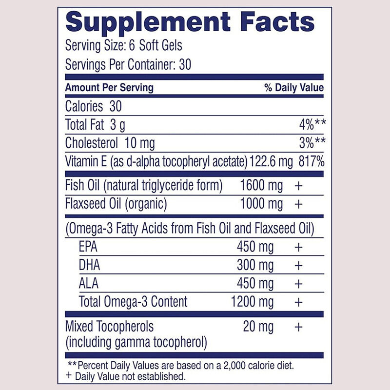Suplemento de Omega 3 1200mg OEM para la nutrición ocular con aceite de pescado triglicérido de linaza orgánica y vitamina E, cápsula blanda de Omega 3