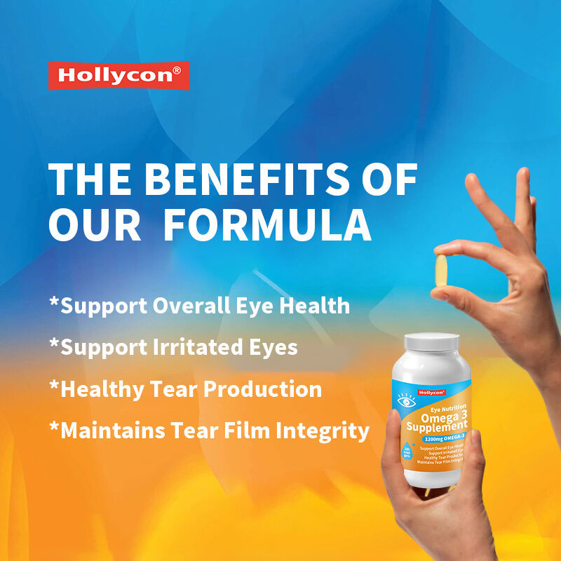 Suplemento de Omega 3 1200mg OEM para la nutrición ocular con aceite de pescado triglicérido de linaza orgánica y vitamina E, cápsula blanda de Omega 3