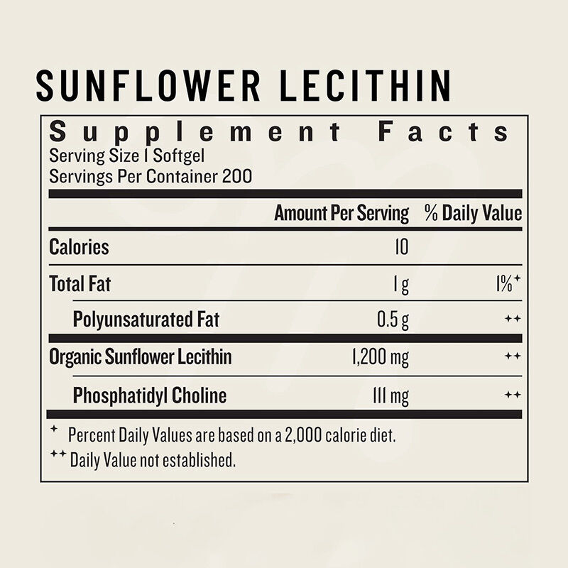 OEM Lecitina de girasol Softgels 1200mg Apoyo a la lactancia Flujo de leche Obstruido conductos de leche Lecitina de girasol Suplemento