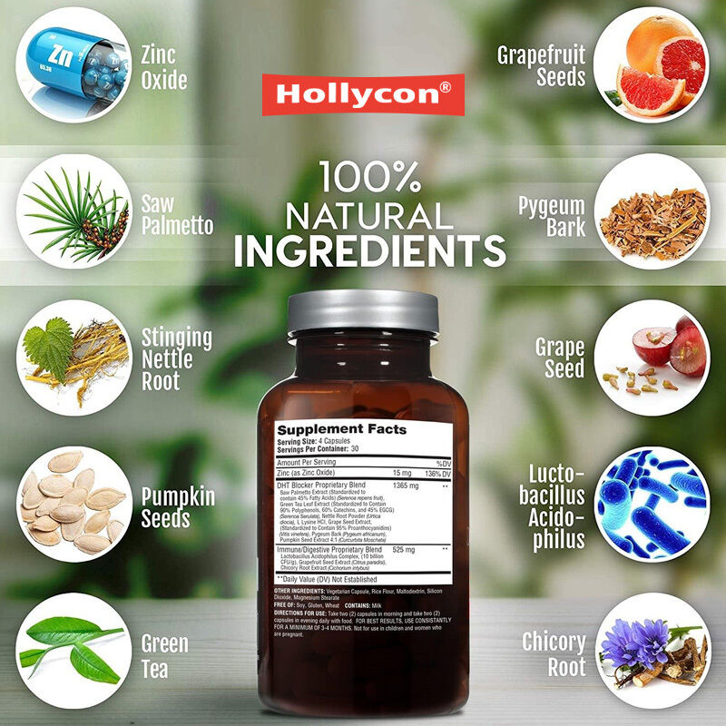 Suplemento OEM para el Crecimiento del Cabello para la Calvicie Genética para Hombres y Mujeres, Control de la Caída del Cabello, Cápsulas para el Crecimiento del Cabello del Sistema Inmunológico