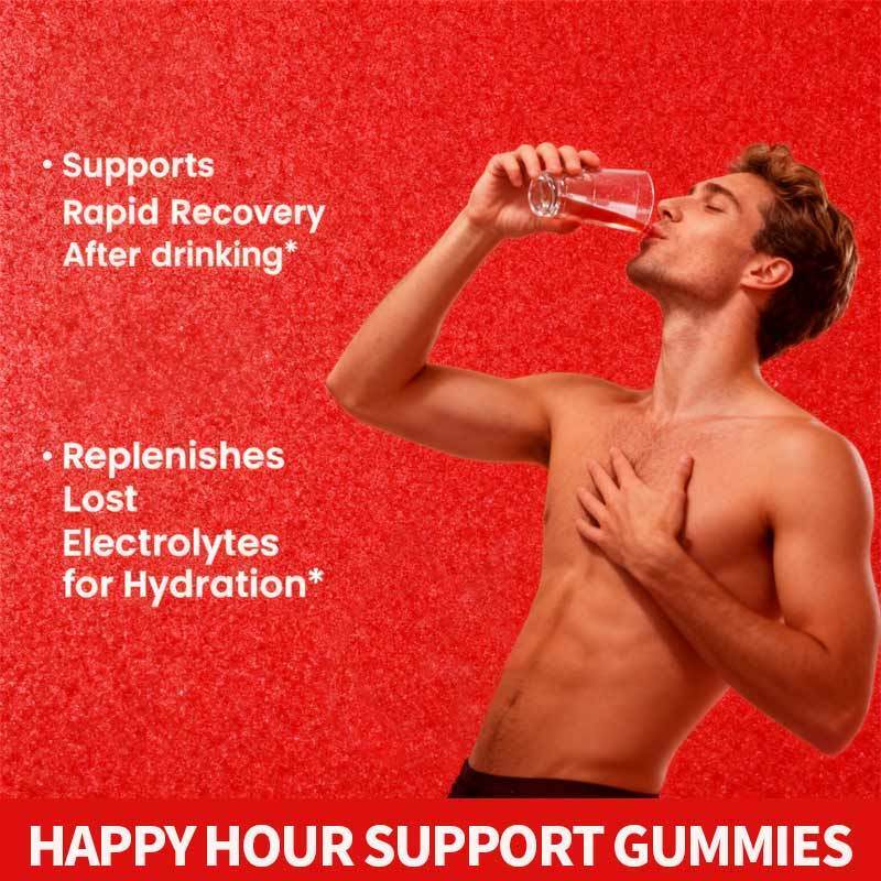 OEM Happy Hour Gummies Suplemento Pre-juego Fiesta Hidratación Electrolitos Alcohol DHM Cardo mariano Después de beber Gummy