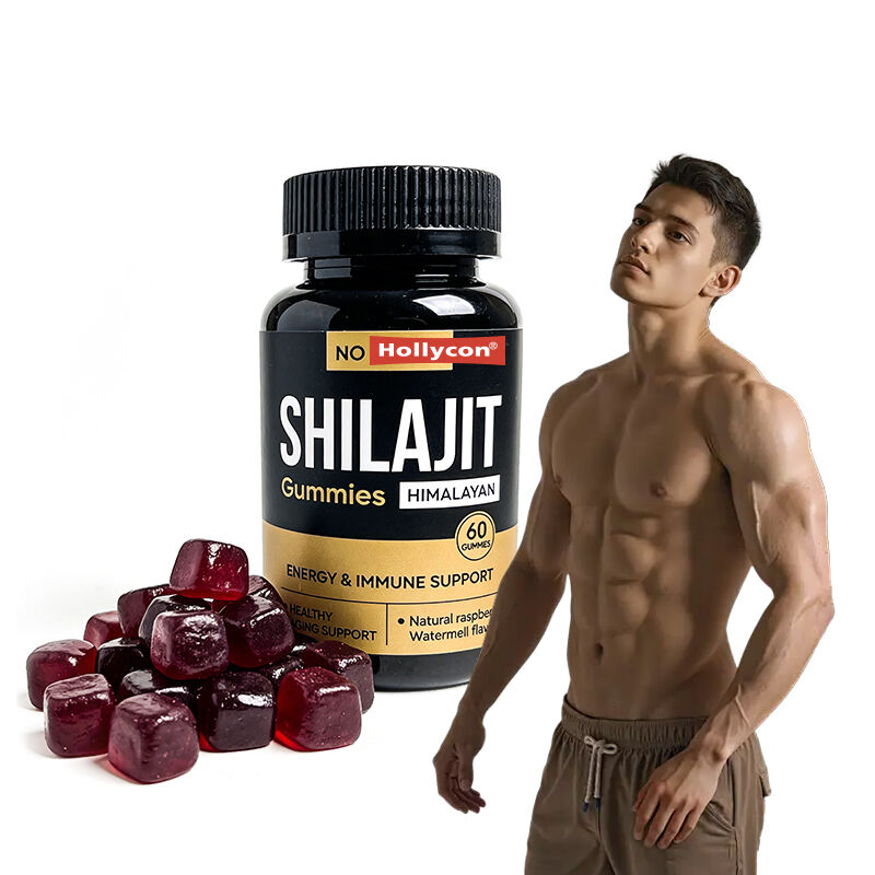 Etiqueta privada Shilajit Gummies masculino Fulvic ácido de azúcar libre de suplemento Mantener niveles normales de energía y la función inmune