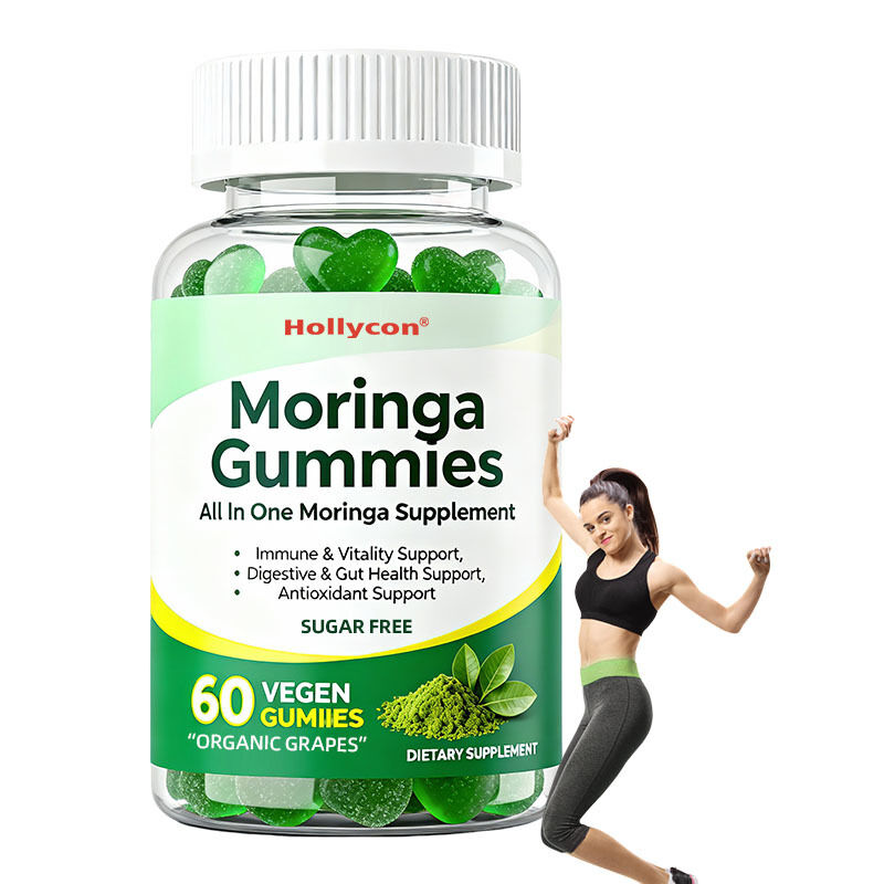 Todo en uno suplemento de Moringa para inmunidad y vitalidad digestivo y salud intestinal apoyo antioxidante gomas de moringa