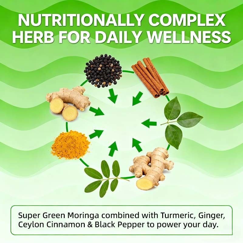 Todo en uno suplemento de Moringa para inmunidad y vitalidad digestivo y salud intestinal apoyo antioxidante gomas de moringa