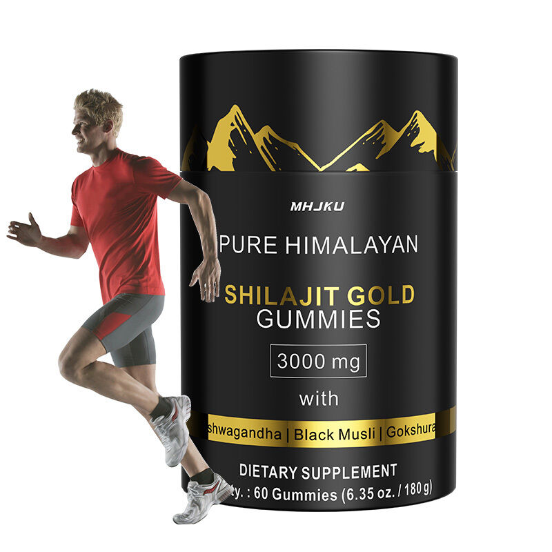 OEM 3000mg con Ashwagandha y energía natural negra y apoyo inmunológico resistencia y aumento del estado de ánimo puras gomas de Shilajit del Himalaya