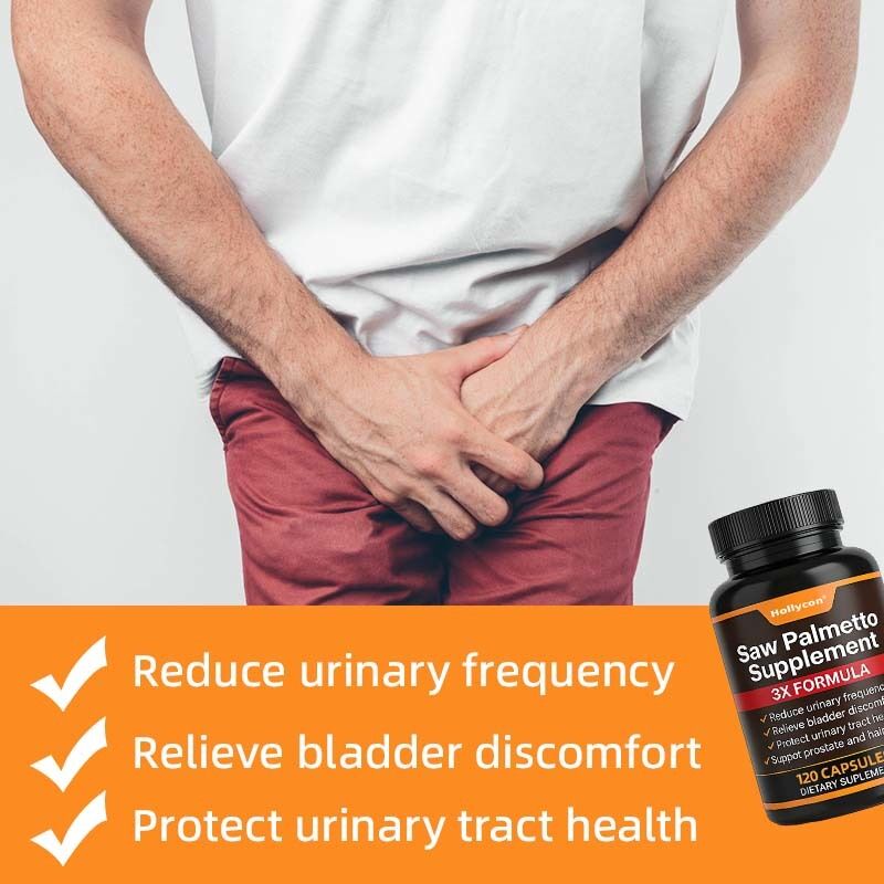 Cápsulas de Saw Palmetto para el Bienestar del Sistema Urinario, Soporte de Próstata y Cabello con Extracto de Ortiga