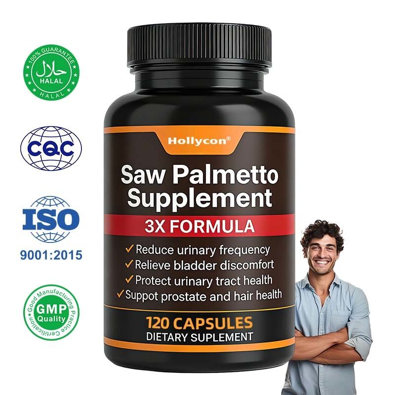 Cápsulas de Saw Palmetto para el Bienestar del Sistema Urinario, Soporte de Próstata y Cabello con Extracto de Ortiga