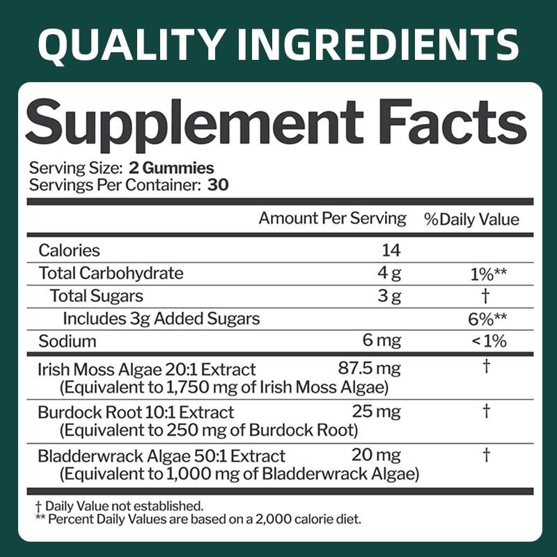 OEM/ODM Cápsulas de algas marinas Adultos Inmunes y bienestar general Suplemento de limpieza natural sin gluten