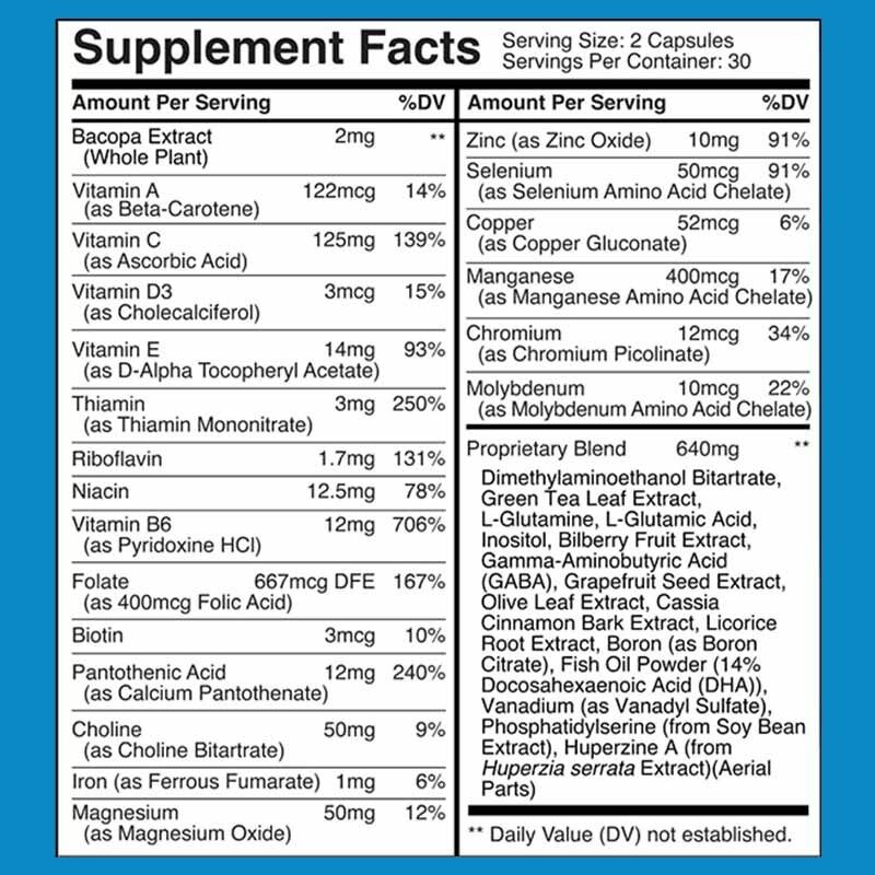 OEM/ODM Manufacturer Focus Supplement for Memory and Focus Mental & Clarity Support Nootropic Brain Supplement