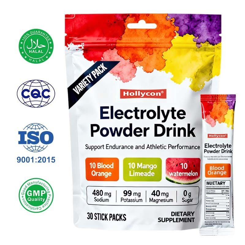 Sobres de Polvo Electrolítico con Sodio, Potasio y Magnesio para Hidratación Rápida y Rendimiento en Deportes de Resistencia