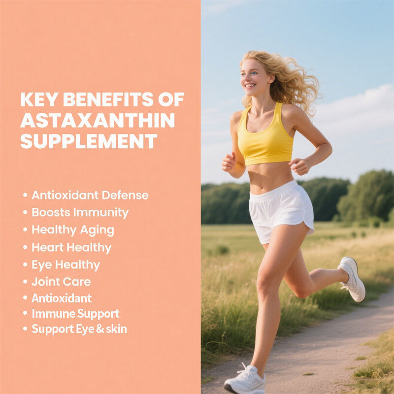 Antioxidante natural de alta potencia del 10% de Haematococcus Pluvialis para el apoyo de la piel y los ojos Astaxanthin Softgels