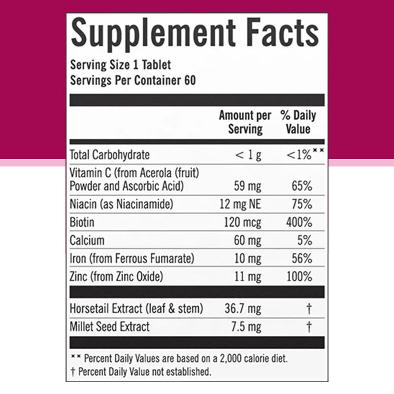 Suplementos para el crecimiento del cabello con biotina y colágeno marino para nutrir el adelgazamiento del cabello Mejorar el crecimiento y el grosor del cabello para las mujeres