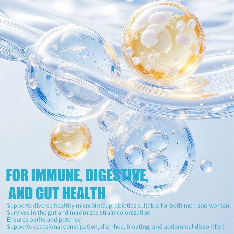 OEM ODM Probióticos personalizados 60 mil millones CFU para adultos Salud intestinal diaria y apoyo al sistema inmunológico