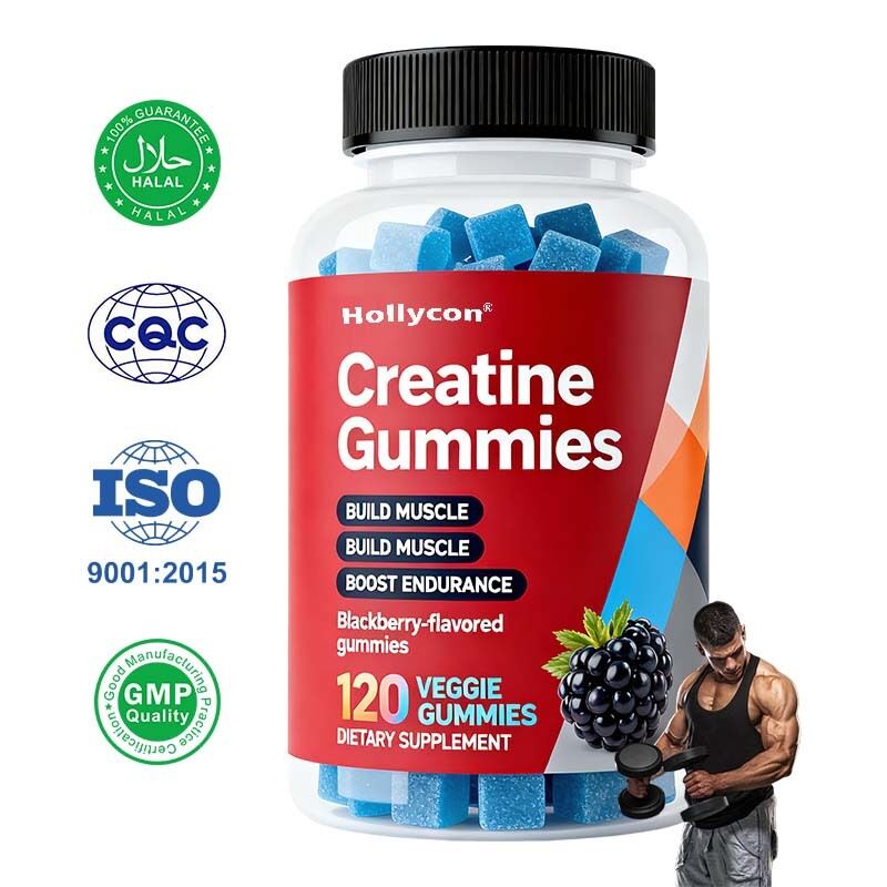 OEM 120 Gummies| Raspberry Flavor | Pre & Post Workout Supplement for Muscle Strength & Recovery Creatine Gummies