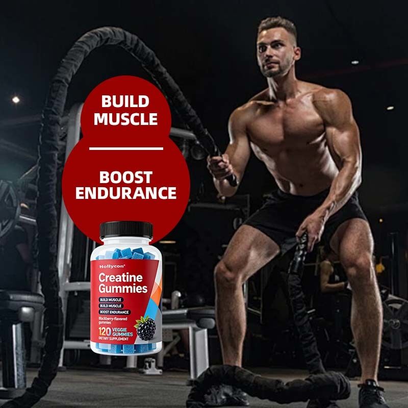 OEM 120 Gummies| Raspberry Flavor | Pre & Post Workout Supplement for Muscle Strength & Recovery Creatine Gummies