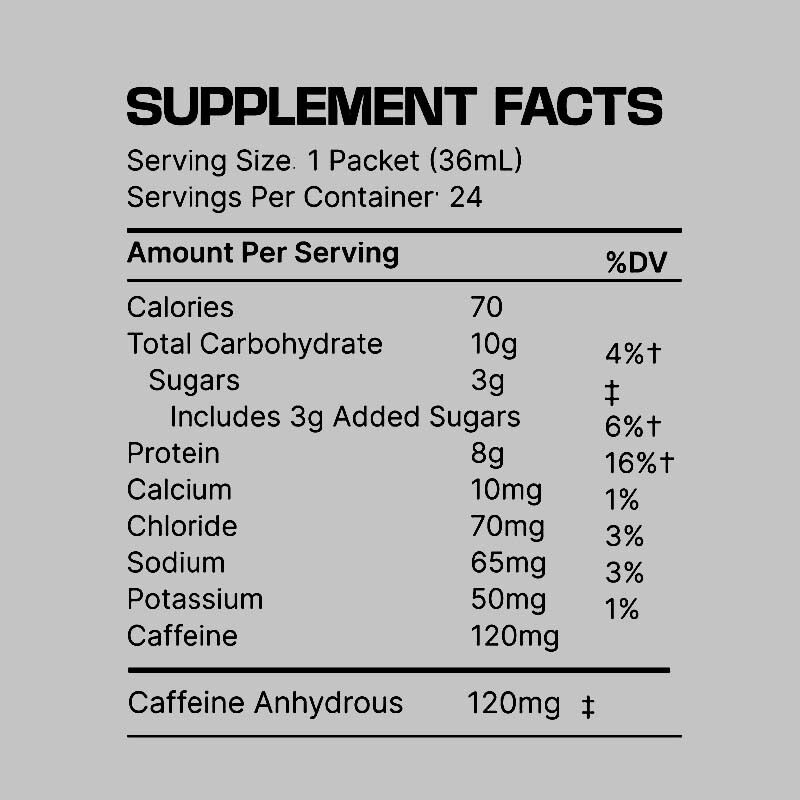 OEM/ODM 15 g de proteína colágeno oral Nano hidrolizado cafeinado Fitness Suplemento líquido de rutina
