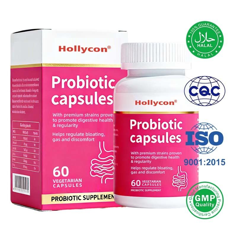 Cápsulas probióticas de alta potencia para la salud intestinal y la digestión 46 mil millones de UFC Mezcla de probióticos bifido Cápsulas probióticas para el cuidado de las mujeres