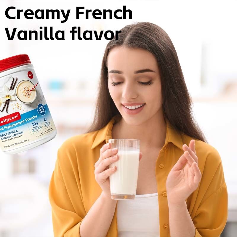 Fábrica Vender sustituto de comida en polvo sabor a vainilla francesa vitaminas minerales proteínas fibra saciedad duradera