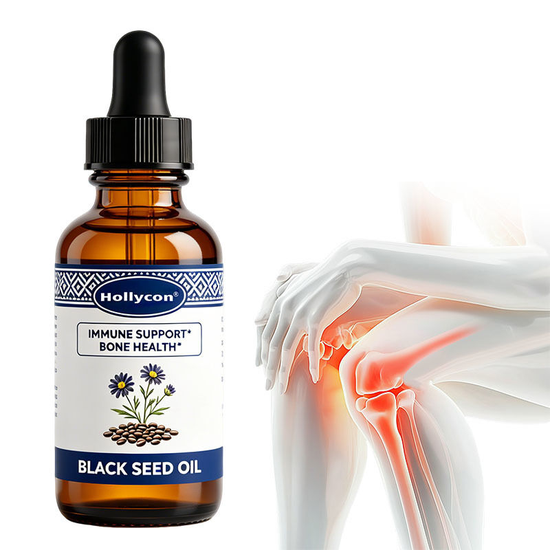 OEM/ODM Customized Black Seed Oil Liquid Drops with Vitamin D3 K2 & E Supports Immune & Bone Health, Gut Health, Antioxidant