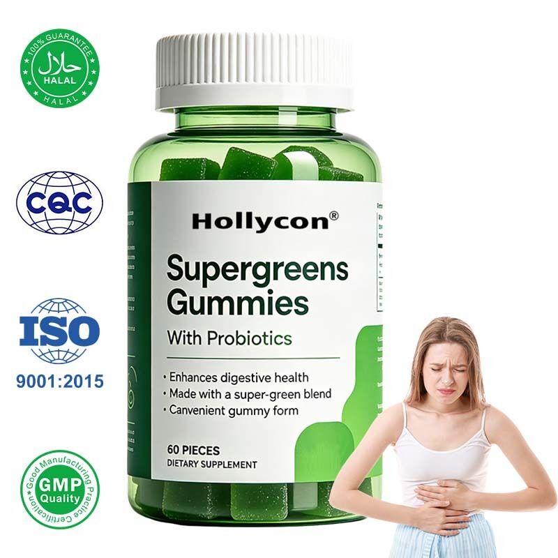 60Pcs Dual Nutrient Formula Probiotic Gummies for Digestive Wellness in Handy Chewable Form