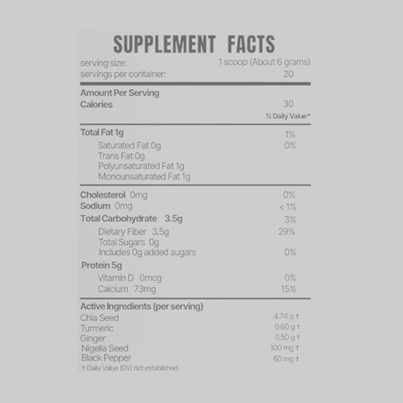Organic Chia Seed Powder | Mixed Turmeric Ginger & Black Pepper Blend, High Fiber & Protein, Factory Supply