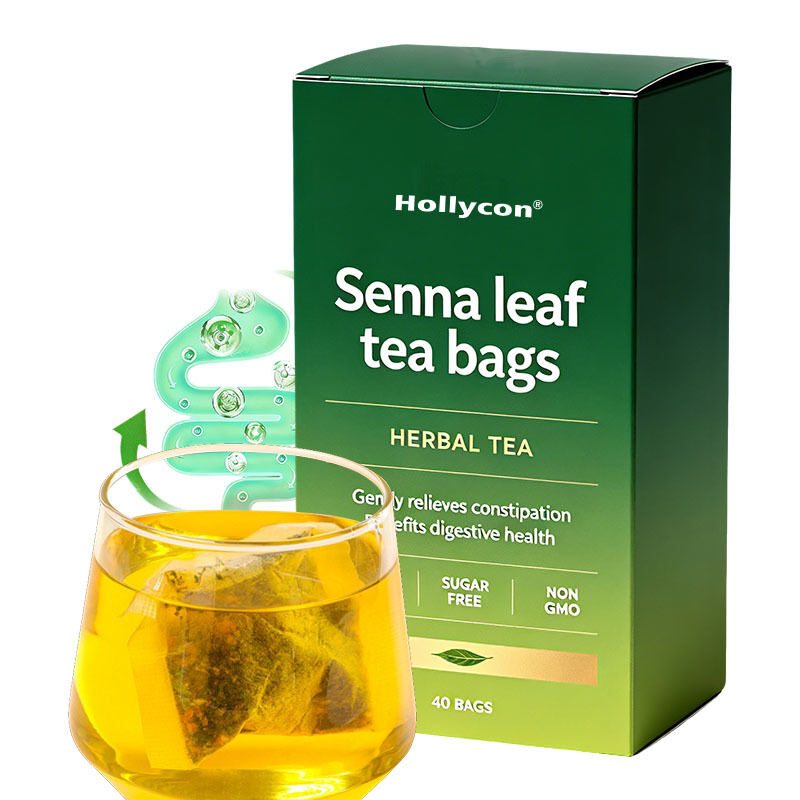 Bolsas de té de hojas de Senna, materia prima a base de hierbas puras, bebida diaria suave con un práctico diseño de bolsitas de té