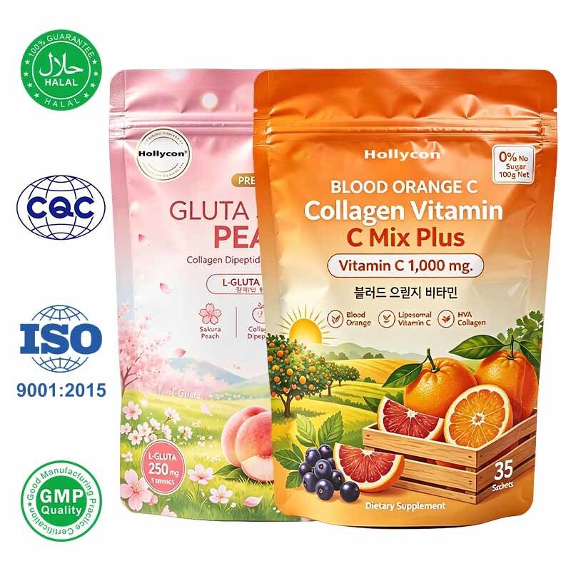 VC y mezcla de glutatión en polvo de colágeno con sabor a fruta ODM fórmula personalizada Suplemento diario