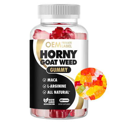 La mala hierba córnea Gummies de la cabra del aumento masculino complementa el ODM