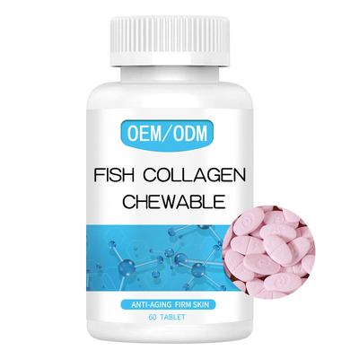 El glutatión masticable antienvejecedor del colágeno de los pescados encapsula las tabletas para blanquear de la piel