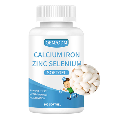 El hierro del calcio cubre con cinc a OEM Softgel de los suplementos del selenio para la salud de los niños