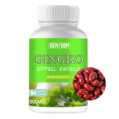 La memoria fortalece los suplementos de la cápsula de Biloba Softgel del Ginkgo para el aumentador de presión del cerebro