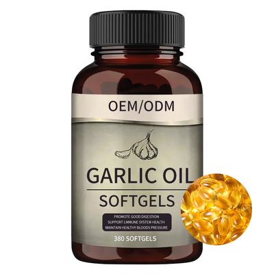 El aceite natural Softgels del ajo encapsula la etiqueta privada 1500mg modificada para requisitos particulares para la inmunidad del alza