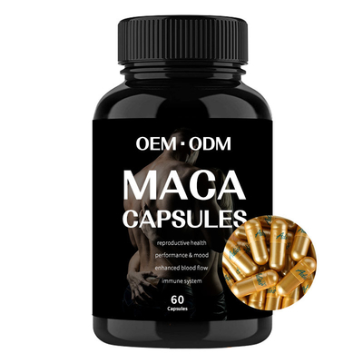Magnesio 1500 más las cápsulas del suplemento de la raíz de Maca para el alivio de tensión del hombre