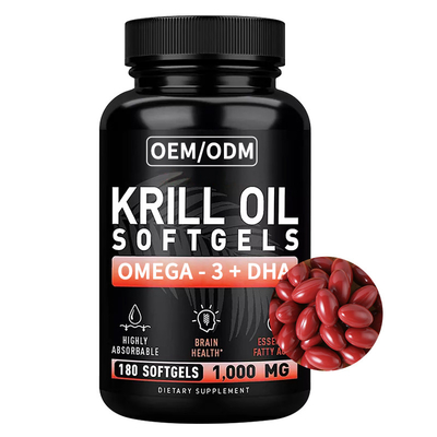 El aceite del camarón antártico del DHA Omega 3 Softgels encapsula los suplementos para la salud del corazón