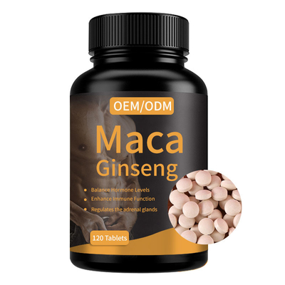 Tabletas herbarias atractivas modificadas para requisitos particulares del suplemento 120 del ginseng de Maca
