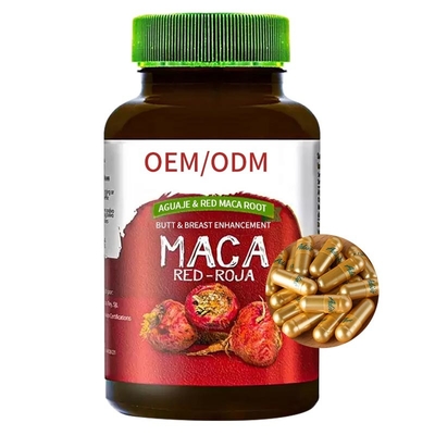 Aumento Aguaje del pecho del extremo y suplemento rojo de las cápsulas de Maca de las píldoras de la raíz de Maca