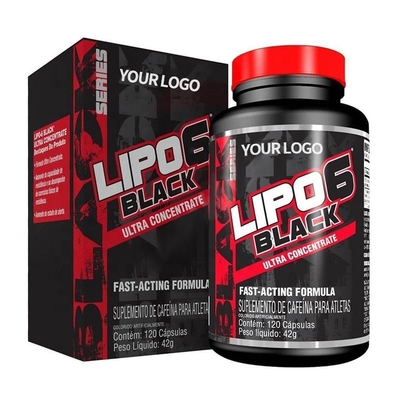 Potencia extrema de la hornilla del FDA de la cápsula de Lipo 6 de las cápsulas delgadas herbarias gordas del negro 120