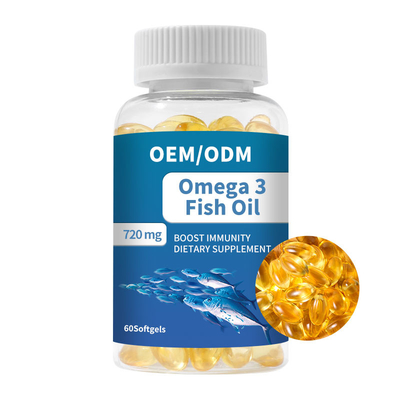 El aceite de pescado Omega 3 Softgels encapsula la vitamina E DHA EPA para el corazón Brain Joint Health