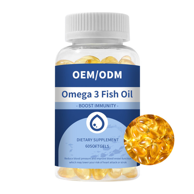 El ácido graso Omega del ODM 3 cápsulas Softgel del aceite de pescado mejora a Brain Health