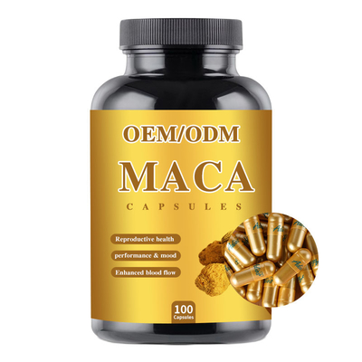 Magnesio masculino 1500 de la cápsula del suplemento de la raíz de Maca del aumento del OEM