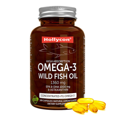 El aceite de pescado Omega del COA 3 cápsulas de Softgel apoya suplementos de la atención sanitaria del corazón del ojo