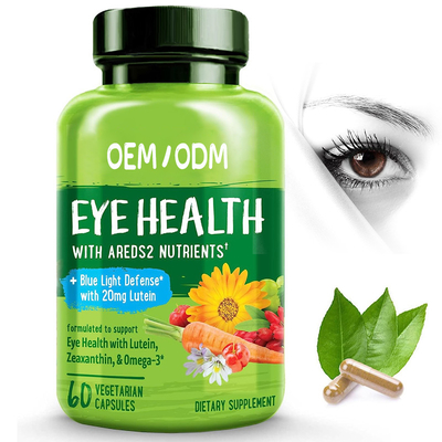 El cansancio anti complementa al OEM para las cápsulas sanas del vegano de la ayuda 60 del ojo de Vision de los ojos secos