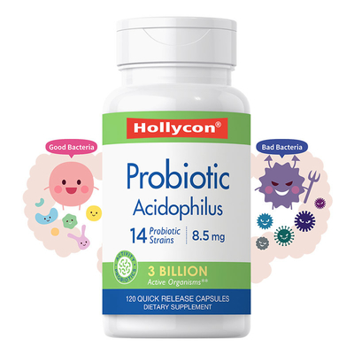El COA complementa las cápsulas probióticas de Prebiotic de la ayuda digestiva de la cuenta del ODM 60 del OEM