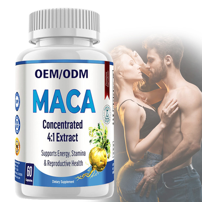 Cápsulas orgánicas de la raíz de Maca para el suplemento del polvo de la raíz de Maca de los hombres de las mujeres