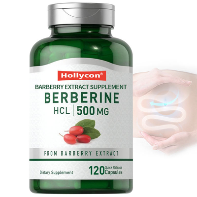 Ácido clorhídrico herbario cardiovascular de Berberine del suplemento del extracto del bérbero de la cápsula 500mg del FDA Berberine