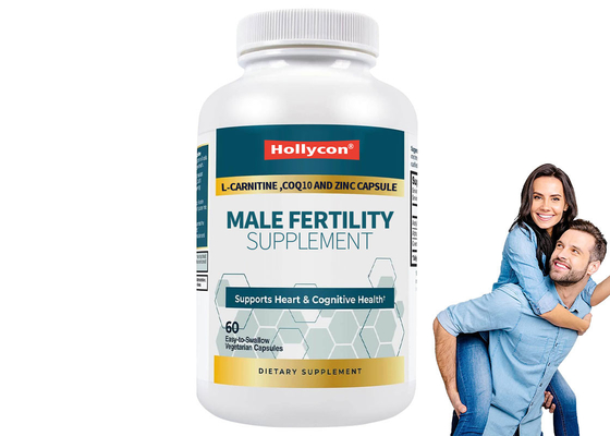 60pcs suplemento de fertilidad masculina L-carnitina CoQ10 cápsula de zinc
